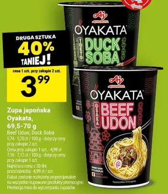 Zupa japońska Oyakata Beef Udon promocja w Twój Market