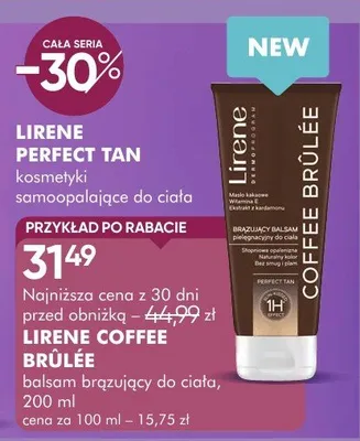 Balsam brązujący Lirene Coffee Brulée promocja w Super-Pharm