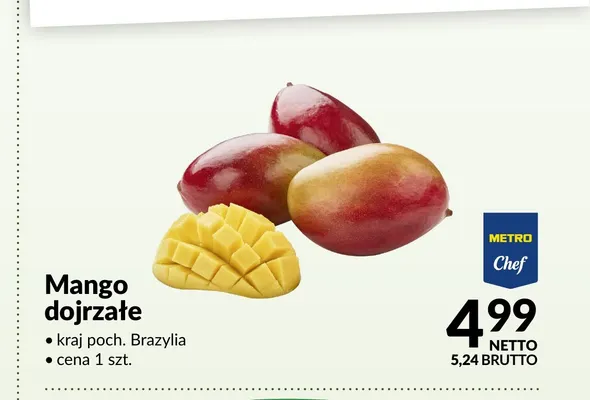 Mango dojrzałe Metro Chef promocja w Makro