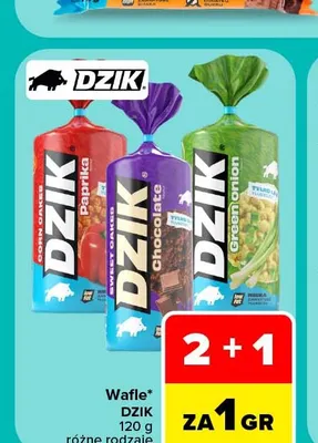 Wafle kukurydziane Dzik Paprika promocja w Carrefour Market