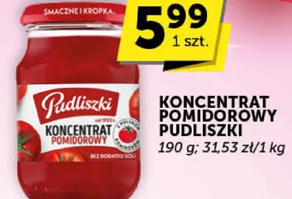 Koncentrat pomidorowy Pudliszki 190 g promocja w Groszek