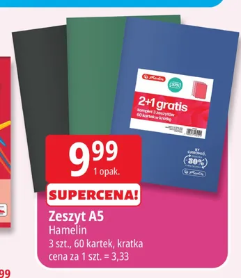 Zeszyt A5 Herlitz 3-pak promocja w Leclerc