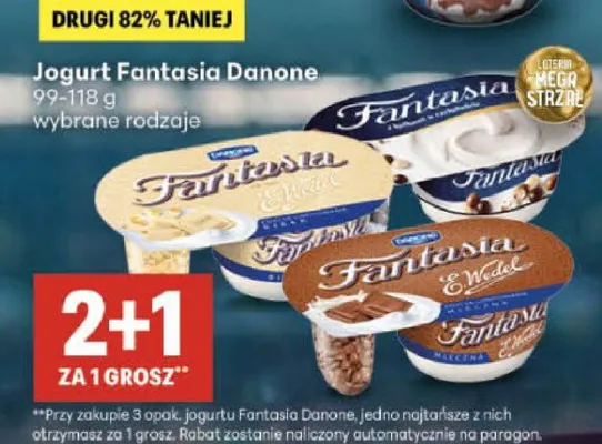 Jogurt Fantasia Danone promocja w Delikatesy Centrum