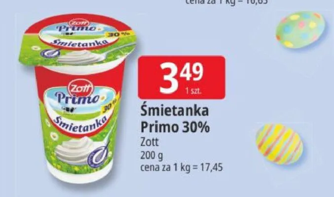 Śmietanka Primo 30% promocja w Leclerc