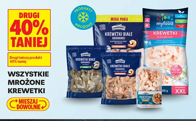 Mrożone krewetki promocja w Biedronka
