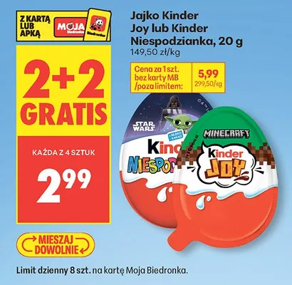 Jajko Kinder Niespodzianka promocja w Biedronka