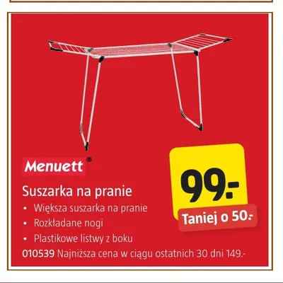 Suszarka na pranie Menuett promocja w Jula