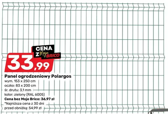 Panel ogrodzeniowy Polargos promocja w Bricomarche