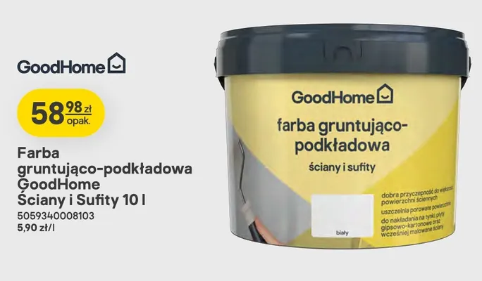 Farba gruntująco-podkładowa GoodHome Ściany i Sufity promocja w Castorama