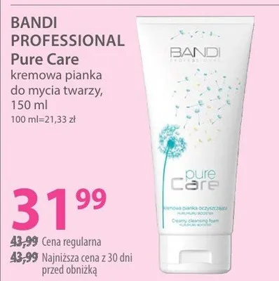 Kremowa pianka do mycia twarzy Pure Care promocja w Hebe