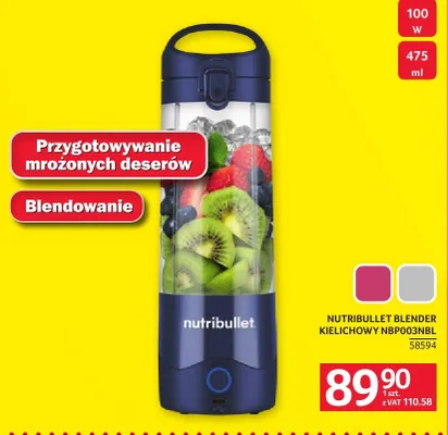 Blender kielichowy Nutribullet NBP003NBL promocja w Selgros