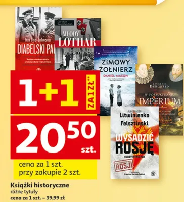 Książki historyczne różne tytuły promocja w Auchan