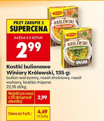 Kostki bulionowe warzywny promocja w Biedronka