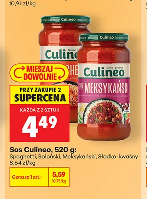 Sos Culineo boloński promocja w Biedronka