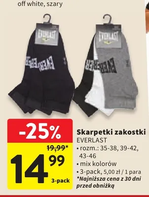 Skarpetki zakostki Everlast 3-pak promocja w Intermarche