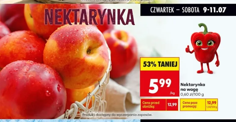 Nektarynka promocja w Biedronka