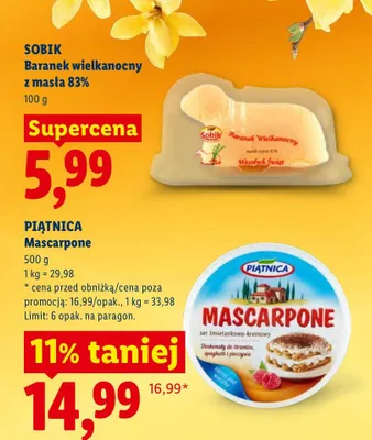 Mascarpone promocja w Lidl
