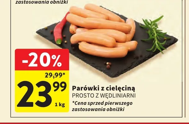 Parówki z cielęciną Prosto z Wędliniarni promocja w Intermarche