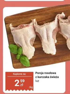 Porcja rosołowa z kurczaka świeża luz promocja w Dino