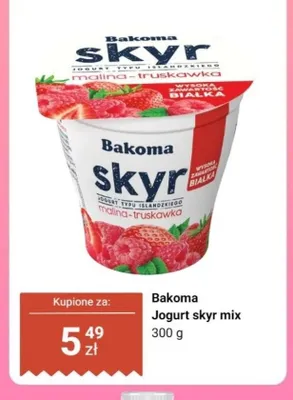Jogurt skyr mix Bakoma promocja w Dino