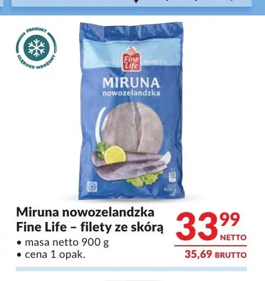 Miruna nowozelandzka Fine Life filety ze skórą promocja w Makro