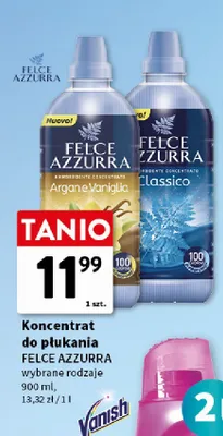 Koncentrat do płukania Felce Azzurra Argan e Vaniglia promocja w Intermarche