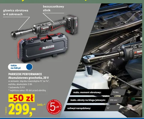 Akumulatorowa grzechotka 20V Parkside Performance promocja w Lidl