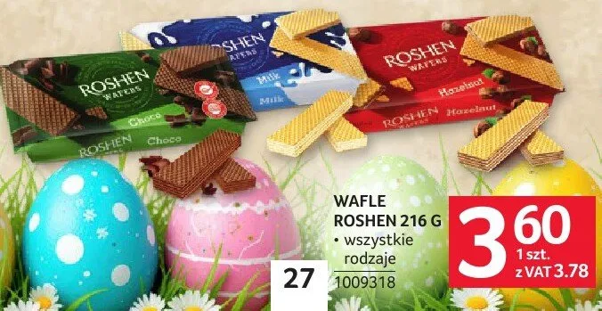 Wafle ROSHEN 216 G promocja w Selgros