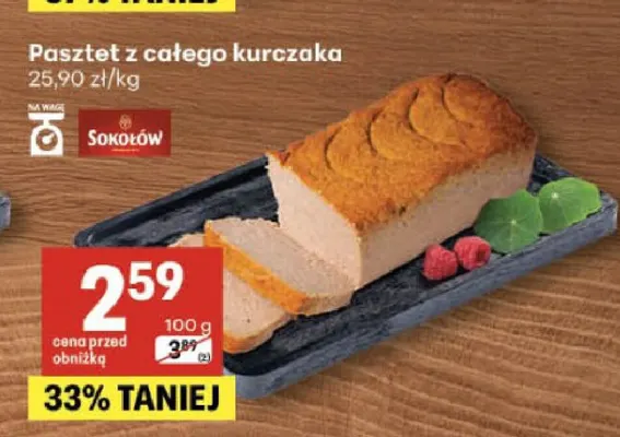 Pasztet z całego kurczaka Sokołów promocja w Delikatesy Centrum