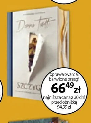 Książka Szczygieł Donna Tartt promocja w Empik