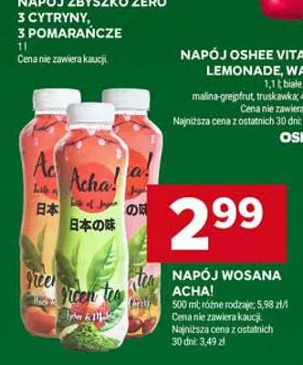 Napój Wosana Acha! Czerwona Herbata promocja w Stokrotka