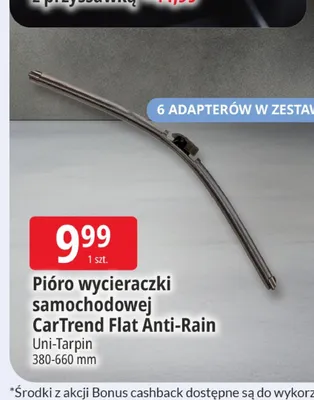 Pióro wycieraczki samochodowej CarTrend Flat Anti-Rain 380-660mm promocja w Leclerc