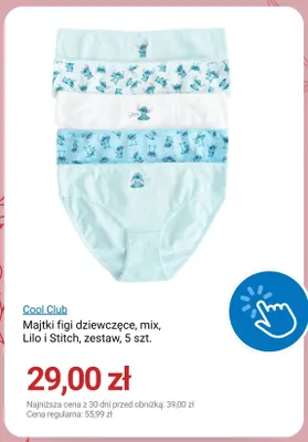Majtki figi dziewczęce Cool Club Lilo i Stitch 5-pak promocja w Smyk