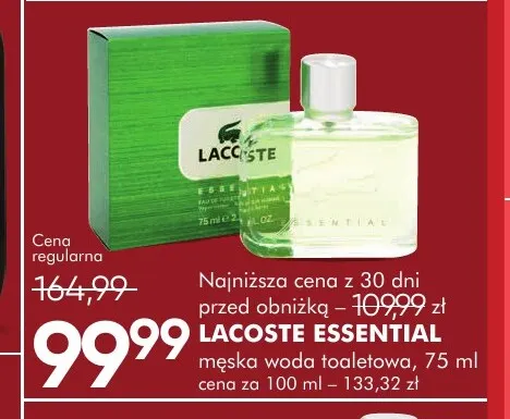 Woda toaletowa męska Lacoste Essential promocja w Super-Pharm