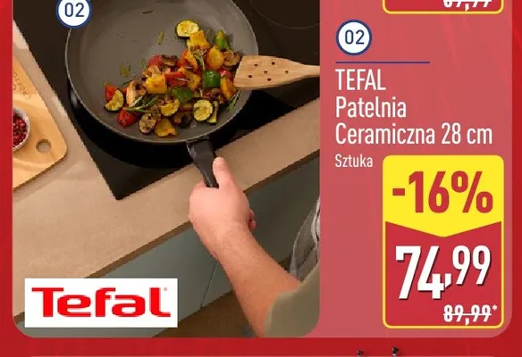 Patelnia ceramiczna Tefal 28 cm promocja w Aldi