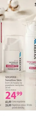 Sensitive Skin krem do twarzy na popękane naczynka Solverx promocja w Hebe