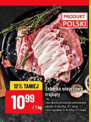 Żeberka wieprzowe paski promocja w POLOmarket