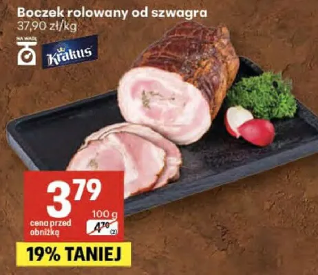 Boczek rolowany od szwagra promocja w Delikatesy Centrum