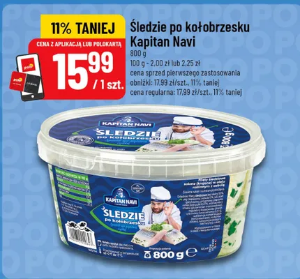 Śledzie po kołobrzesku Kapitan Navi promocja w POLOmarket