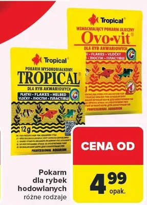 Pokarm dla rybek hodowlanych TROPICAL różne rodzaje promocja w Carrefour