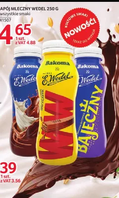 Napój mleczny Wedel czekoladowy Bakoma promocja w Selgros
