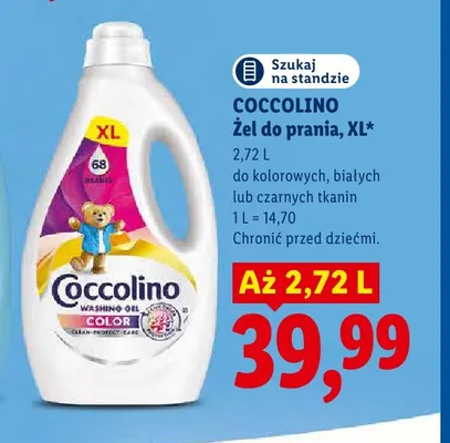 Żel do prania Coccolino do kolorowych tkanin XL promocja w Lidl