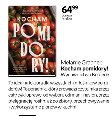 Książka Kocham pomidory! Melanie Grabner oprawa miękka promocja w Empik