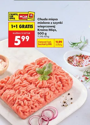 Chude mięso mielone z szynki wieprzowej  promocja w Biedronka