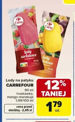 Lody na patyku CARREFOUR promocja w Carrefour Market