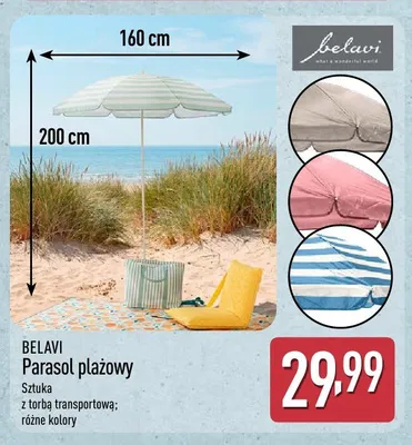Parasol plażowy Belavi promocja w Aldi