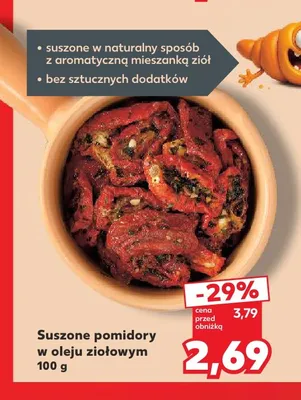Suszone pomidory w oleju ziołowym promocja w Kaufland