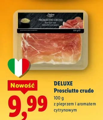 Prosciutto crudo z pieprzem i aromatem cytrynowym promocja w Lidl
