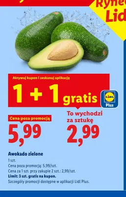 Awokado zielone Rynek Lidla promocja w Lidl