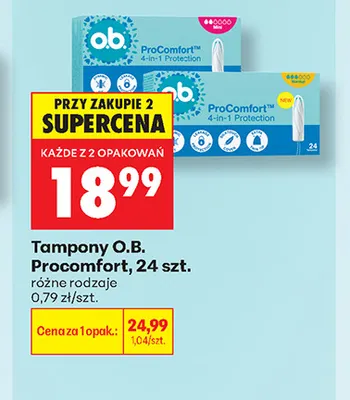 Tampony o.b. ProComfort promocja w Biedronka